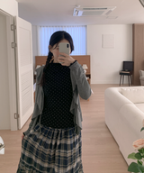 ドットウェーブタートルネックTシャツ