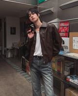 Shane Curved Leather Jacket