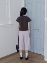 TULIP STRIPE CAPRI PANTS (PINK)