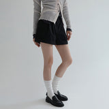 [made/3 size] [Hensch] Pintuck Cotton Hip Pocket Half Pants - 3 colors