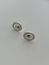 Tweed silver earrings