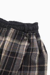 Checker drape layered pants