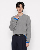 (UNISEX) Colorblock Round Knit
