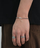 Clover mini rail ring BK (925 silver)