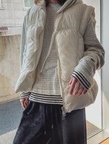 エンド ツーウェイ フード付き パッド入りベスト