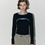 Cutout crop tee Black