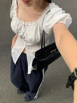 [MADE] Kanti Lace Track Wide Pants