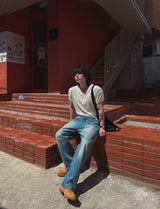 [1+1]Robert Velour V-neck short sleeve T-shirt