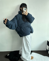 ノンフリース ❤ダウンストリング ❤サイドピンタックロングパンツ🩶🖤🤍3カラー