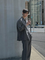 [ASCLO MADE] Tencel Indigo Washed Check Shirt