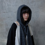 MISTY GLITTER HOODED SCARF