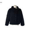 アクンウールフラッフィーショートボタンファージャケット