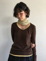 Cole Slim Henley Neck Knit (5color)