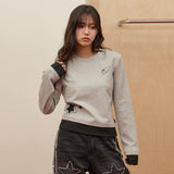 ドットアップリケレイヤード長袖Tシャツ