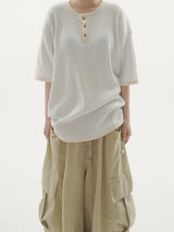 Daying waffle short sleeve T-shirt -5C
