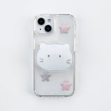 [phone grip] シルバーキャット