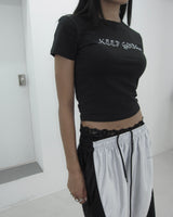 Keep Half Tee in black
