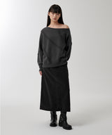 CUT OFF ONE SHOULDER SWEATSHIRT