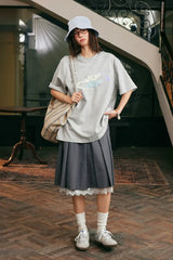 Patchwork Floral Embroidery T-Shirt