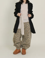 (Leopard Item)キヤヒョウ柄バルーンフィットワイドパンツ