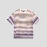 ウォッシュドストライプTシャツ