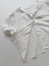 Lace Strap Short Sleeve Blouse