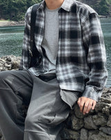 フェイドクロップチェックシャツ