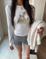 バンビスリムロングスリーブTシャツ