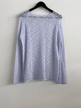 PongPong Boat Neck Slim Fit See-Through Mesh Lightweight Knit 4 Colors