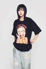24FW SCREAM BOY LETTERING BABY FACE SHORT SLEEVE T-SHIRT BLACK