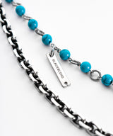 BBD ストーンボール2ラインパンツチェーン(Silver&Turquoise)