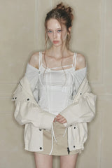 CORSET PANEL TOP white