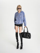 SEXXDEVIL 00 Washed Zip-Up Hoodie