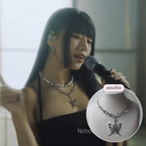 [IDLE Miyeon Necklace] Princess Butterfly Chain Semi Choker Necklace
