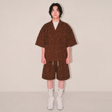 flower robe cardigan_brown