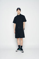 25SS オーバーサイズリップストップショートパンツ ブラック