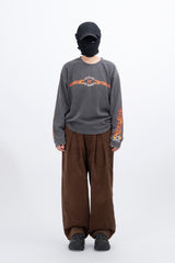 スピンファイヤーヴィンテージワッフルクロップ長袖Tシャツ
