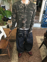 No.1569 camo wf henly neck crop T (3color)