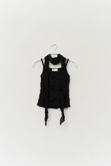 (W) Dun Wrinkled Scarf Top