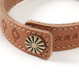 Leather bangle / Vegetable orange