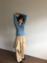 ウェービーフレアスカートパンツ (3color)