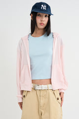 Sheer Summer Hood Zip-Up