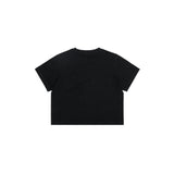 (WOMAN) シグネチャーロゴショートTシャツ【ディープブラック】