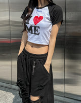 I love raglan crop short sleeve