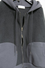 waffle pocket dumble hood jumper(2colors)