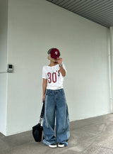 Wide triple track pants