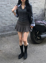 ペレンシャツカーディガン (Gray)