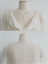 カウルネック レーストップス (IVORY, PINK)