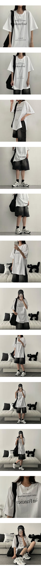 [S~XL] ロンバーウォッシングカーゴデニムショーツ