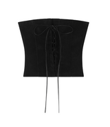 [mnem] Velvet Leather Corset